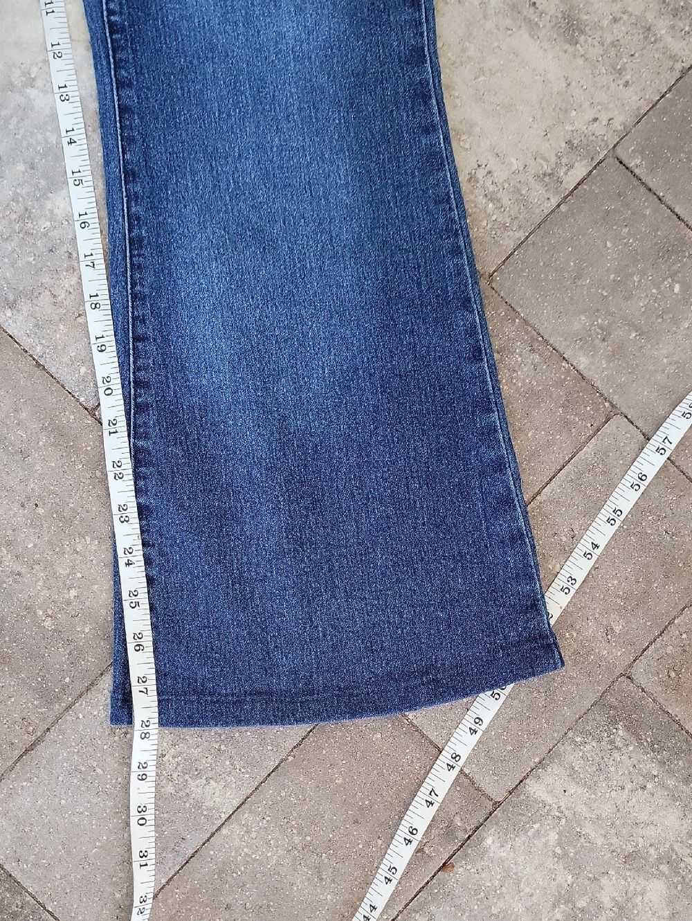 True Craft Corset Waist Flare Dark Wash Jeans Sz 12 Has Stretch No Pockets - Picture 10 of 11